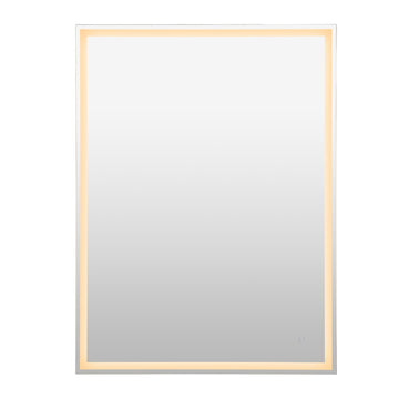 Pax Rectangular Frameless Anti-Fog Aluminum Front/Back-lit Tri-color LED Bathroom Vanity Mirror with Smart Touch Control